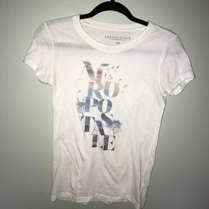 White Aeropostale Graphic Tee